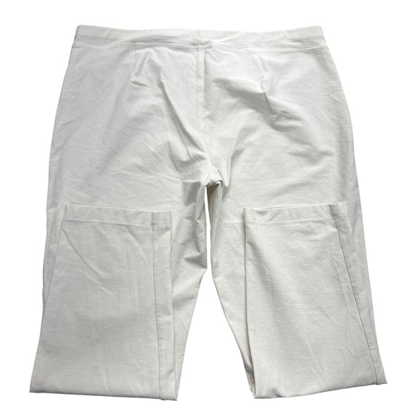 Eileen Fisher Pants Womens Petite Large Ivory Pull On Stretch Straight Made USA - Picture 5 of 8